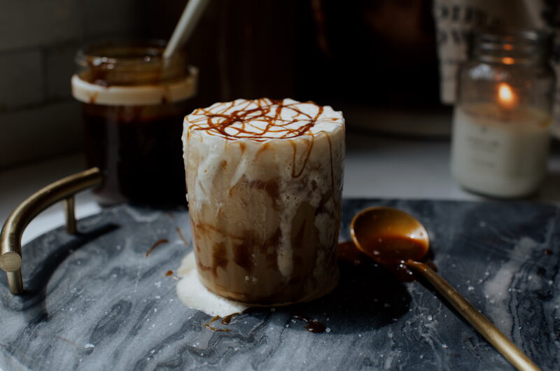 High Protein Salted Caramel Latte